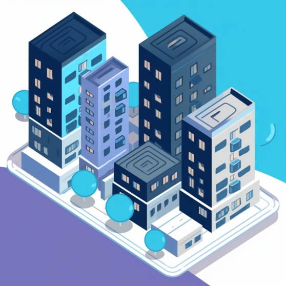 davea illustration of tokenized real estate buildings on a circ 41b63074 1a78 42d4 93e1 2bb816be492b