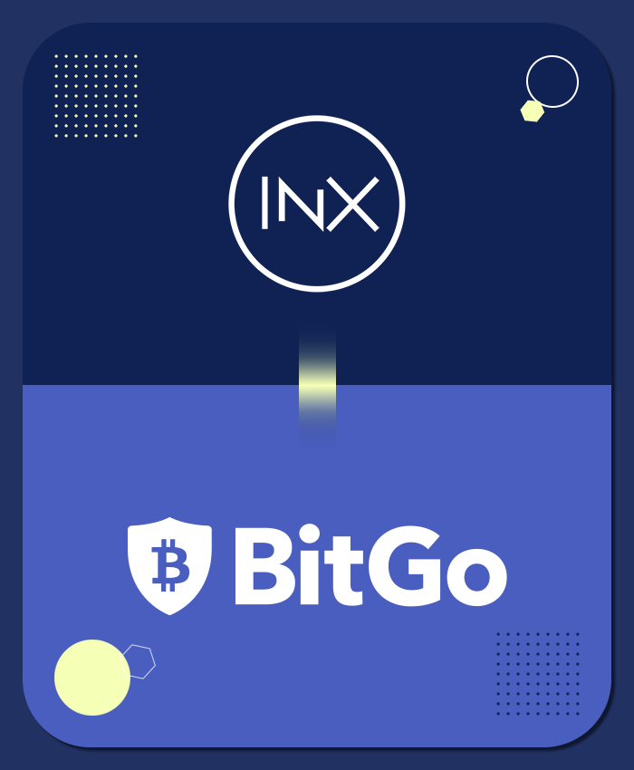 INX and BitGo logos