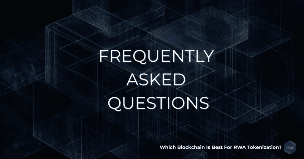 Dark geometric background with the words “Frequently Asked Questions” in white text.